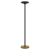 UNILUX BALY BAMBOO LAMPARA DE PIE LED - ATENUADOR TACTIL DE 3 INTENSIDADES - LUZ CALIDA - FABRICADA EN BAMBU Y ACERO - BASE RESISTENTE - COLOR NEGRO