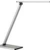 UNILUX LAMPARA DE ESCRITORIO LED TERRA - ILUMINACION LED DE BAJO CONSUMO - DISEÑO MODERNO Y ELEGANTE - BRAZO FLEXIBLE PARA AJUSTAR LA LUZ - COLOR GRIS METALIZADO