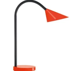 UNILUX LAMPARA DE ESCRITORIO SOL - DISEÑO MODERNO Y ELEGANTE - LUZ LED DE BAJO CONSUMO - BRAZO FLEXIBLE PARA AJUSTAR LA DIRECCION DE LA LUZ - COLOR ROJO