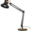 UNILUX LAMPARA DE ESCRITORIO LED BAYA BAMBOO - DISEÑO ELEGANTE Y MODERNO - ILUMINACION LED DE BAJO CONSUMO - BRAZO FLEXIBLE PARA AJUSTAR LA LUZ - COLOR NEGRO