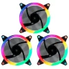 UNYKACH CANDY 30 PACK DE 3 VENTILADORES 120MM CON ILUMINACION ARGB - VELOCIDAD MAX. 1500RPM - CONTROLADORA Y MANDO A DISTANCIA - COLOR NEGRO