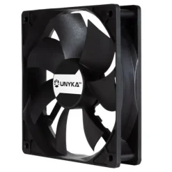 UNYKACH SERVER VENTILADOR 120MM DE DOBLE BOLA - VELOCIDAD MAX. 1800RPM - CONECTOR DE 4 PINES CON CONTROL DE TEMPERATURA - COLOR NEGRO