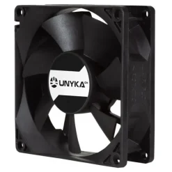 UNYKACH SERVER VENTILADOR 80MM DE DOBLE BOLA - VELOCIDAD MAX. 2000RPM - CONECTOR DE 4 PINES CON CONTROL DE TEMPERATURA - COLOR NEGRO