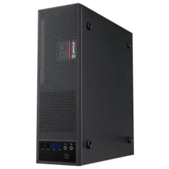 UNYKACH UK3006 CAJA SLIM MICROATX CON FUENTE DE ALIMENTACION 150W - TAMAÑO DISCO SOPORTADO 2.5 - USB-A 2.0/3., USB-C Y AUDIO - VENTILADOR 80MM INCLUIDO - COLOR NEGRO