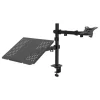 UNYKACH UK1420 SOPORTE DE MESA CON BRAZO ARTICULADO PARA MONITOR DE 10-32 + SOPORTE PARA PORTATIL - GIRATORIO, INCLINABLE Y EXTENSIBLE - GESTION DE CABLES - PESO MAX 10KG - VESA 100X100MM