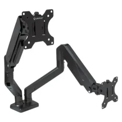 UNYKACH UK1479 SOPORTE DE MESA CON BRAZO ARTICULADO PARA 2 MONITORES DE 13-32 - GIRATORIO, RESORTE DE GAS - GESTION DE CABLES - PESO MAX 10KG - VESA 100X100MM