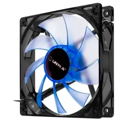 UNYKACH VENTILADOR 120MM CON LED AZUL - VELOCIDAD MAX. 1200RPM - COLOR AZUL/NEGRO