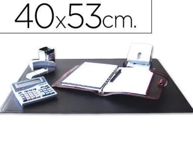 VADE SOBREMESA Q-CONNECT NEGRO 40X53 CM