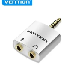 VENTION ADAPTADOR AUDIO JACK 3.5 MACHO A 2X JACK 3.5 HEMBRA - COLOR BLANCO