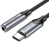 VENTION ADAPTADOR AUDIO JACK 3.5MM HEMBRA A USB-C - 0.10M - COLOR GRIS