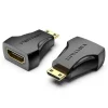 VENTION ADAPTADOR MINI HDMI MACHO A HDMI HEMBRA - COLOR NEGRO