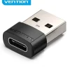 VENTION ADAPTADOR USB 2.0 USB-C MACHO A USB HEMBRA - COLOR NEGRO