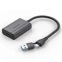 VENTION ADAPTADOR USB TIPO-C MACHO A USB MACHO/HDMI HEMBRA - COLOR GRIS