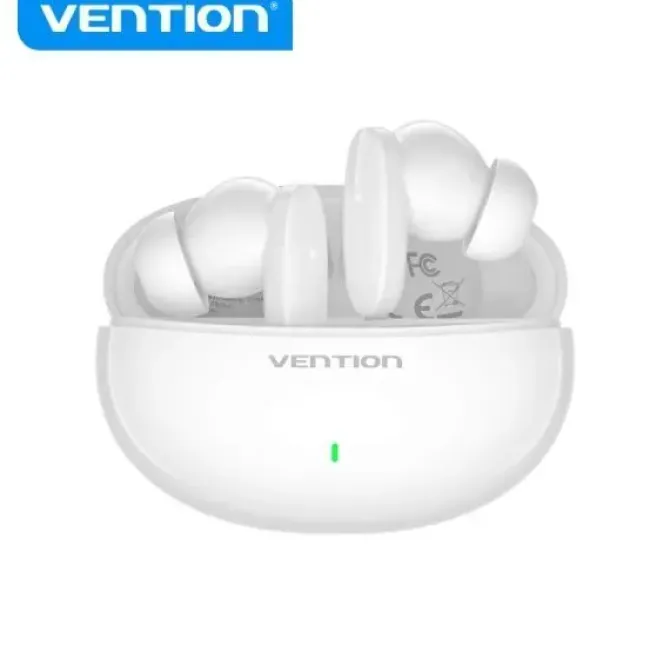 VENTION AURICULARES BLUETOOTH 5.3 CON ESTUCHE DE CARGA - 7H AUTONOMIA - COLOR BLANCO