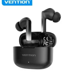 VENTION AURICULARES BLUETOOTH 5.3 CON ESTUCHE DE CARGA - 6H AUTONOMIA ELF E04 - COLOR NEGRO