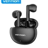 VENTION AURICULARES BLUETOOTH 5.3 CON ESTUCHE DE CARGA - 6H AUTONOMIA - ELF 06 - COLOR NEGRO