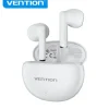 VENTION AURICULARES BLUETOOTH 5.3 CON ESTUCHE DE CARGA - 6H AUTONOMIA ELF 06 - COLOR BLANCO