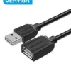 VENTION CABLE ALARGADOR USB 2.0 MACHO A USB HEMBRA - 3M - COLOR NEGRO