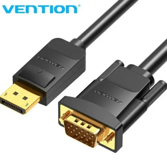 VENTION CABLE CONVERSOR DISPLAYPORT MACHO A VGA MACHO - 1.5M - COLOR NEGRO