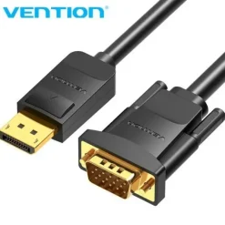 VENTION CABLE CONVERSOR DISPLAYPORT MACHO A VGA MACHO - 2M - COLOR NEGRO