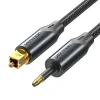 VENTION CABLE DE AUDIO DE FIBRA OPTICA - 1.5M - COLOR NEGRO