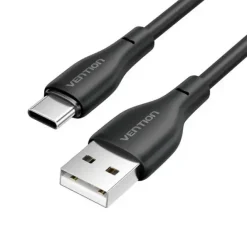 VENTION CABLE DE CARGA INTERFAZ USB-A/USB-C - VELOCIDAD 480MBPS - ALIMENTACION 3A - POTENCIA 15W - COLOR NEGRO