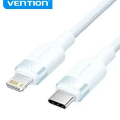 VENTION CABLE DE CARGA USB-C/LIGHTNING - ALUMINIO TRENZADO - 480MBPS - 3A - 27W MAX - 2M - COLOR AZUL