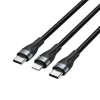 VENTION CABLE DE CARGA USB-C A USB-C Y LIGHTNING - 480MBPS - ALUMINIO/PVC - 3A/27W/60W - COLOR NEGRO