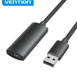 VENTION CABLE DE EXTENSION ACTIVO USB 2.0 - TRANSFERENCIA DE DATOS 480 MBPS - CONEXION ESTABLE - CONSTRUCCION DURADERA - COLOR NEGRO