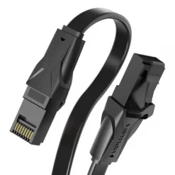 VENTION CABLE DE RED UTP RJ45 CAT6 PLANO - 0.75M - COLOR NEGRO