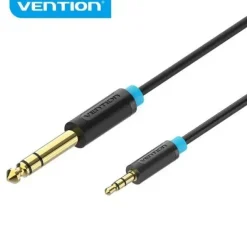 VENTION CABLE ESTEREO JACK 6.5 MACHO A JACK 3.5 MACHO BABBG - 1M - COLOR NEGRO