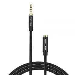 VENTION CABLE ESTEREO JACK 3.5 MACHO A JACK 3.5 HEMBRA - 2M - COLOR NEGRO