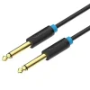 VENTION CABLE ESTEREO JACK 6.5 MACHO A JACK 6.5 MACHO - 10M - COLOR NEGRO