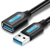 VENTION CABLE EXTENSION USB 3.0 A MACHO A A HEMBRA - 1M - COLOR NEGRO