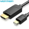 VENTION CABLE MINI DP MACHO A HDMI MACHO 1.4 - 1.5M - COLOR NEGRO
