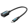 VENTION CABLE OTG USB 2.0 MICRO-B MACHO A USB A HEMBRA - 0.15M - COLOR NEGRO