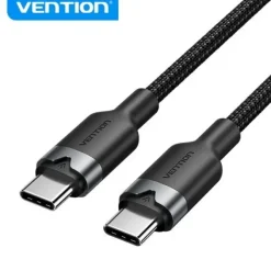 VENTION CABLE USB 2.0 - NIQUELADO - 60W - 3A - 2M - COLOR NEGRO
