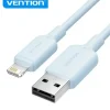 VENTION CABLE USB 2.0 LIGHTNING - CONECTOR NICKEL PLATEADO - TRANSMISION 480MBPS - COLOR AZUL