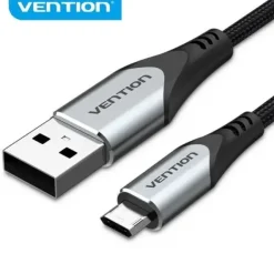 VENTION CABLE USB 2.0 MACHO A MICROUSB MACHO - 1.5M - 3A 480MBPS - COLOR NEGRO