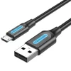 VENTION CABLE USB 2.0 MACHO A MICROUSB MACHO - 2M - 3A 60W 480MBPS - COLOR NEGRO