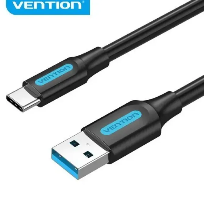 VENTION CABLE USB-A 3.0 MACHO A USB-C MACHO - 3A - 60W - 5GBPS - 0.5M - COLOR NEGRO