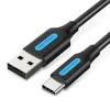 VENTION CABLE USB-A MACHO A USB-C MACHO 3A 60W 480MBPS - 0.5M - COLOR NEGRO