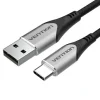 VENTION CABLE USB-A MACHO A USB-C MACHO 3A 60W 480MBPS - 2M - COLOR GRIS