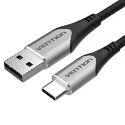 VENTION CABLE USB-A MACHO A USB-C MACHO 3A 60W 480MBPS - 2M - COLOR GRIS