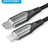 VENTION CABLE USB-C A LIGHTNING 3A 27W 480MBPS MFI - 1M - COLOR GRIS