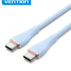 VENTION CABLE USB-C MACHO A USB-C MACHO - 1M - 5A 100W 480MBPS - COLOR AZUL SILICONA
