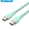 VENTION CABLE USB-C MACHO A USB-C MACHO - 2M - VERDE SILICONA - 5A 100W 480MBPS
