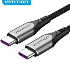 VENTION CABLE USB-C MACHO A USB-C MACHO - 2M - 5A 100W 480MBPS - COLOR GRIS