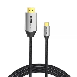 VENTION CABLE USB-C MACHO A HDMI 2.0 MACHO 4K - 1.5M - ALGODON TRENZADO - ALUMINIO NEGRO