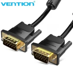 VENTION CABLE VGA (3+9) - ALTA DEFINICION 1080P - BLINDAJE EMI - CONECTORES CHAPADOS EN ORO - 10M - COLOR NEGRO